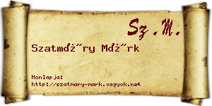 Szatmáry Márk névjegykártya